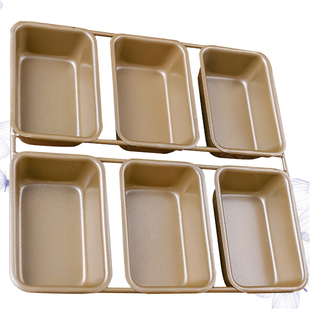 Kitchen Baking Trays - 6 Grids Bread Baking Tray Nonstick