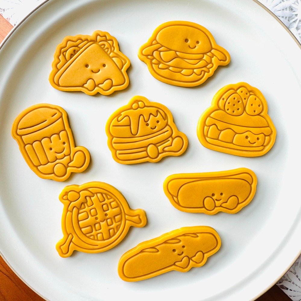 Kitchen Baking Cookies - Cute Burger Sandwich Cookie Cutters Cartoon