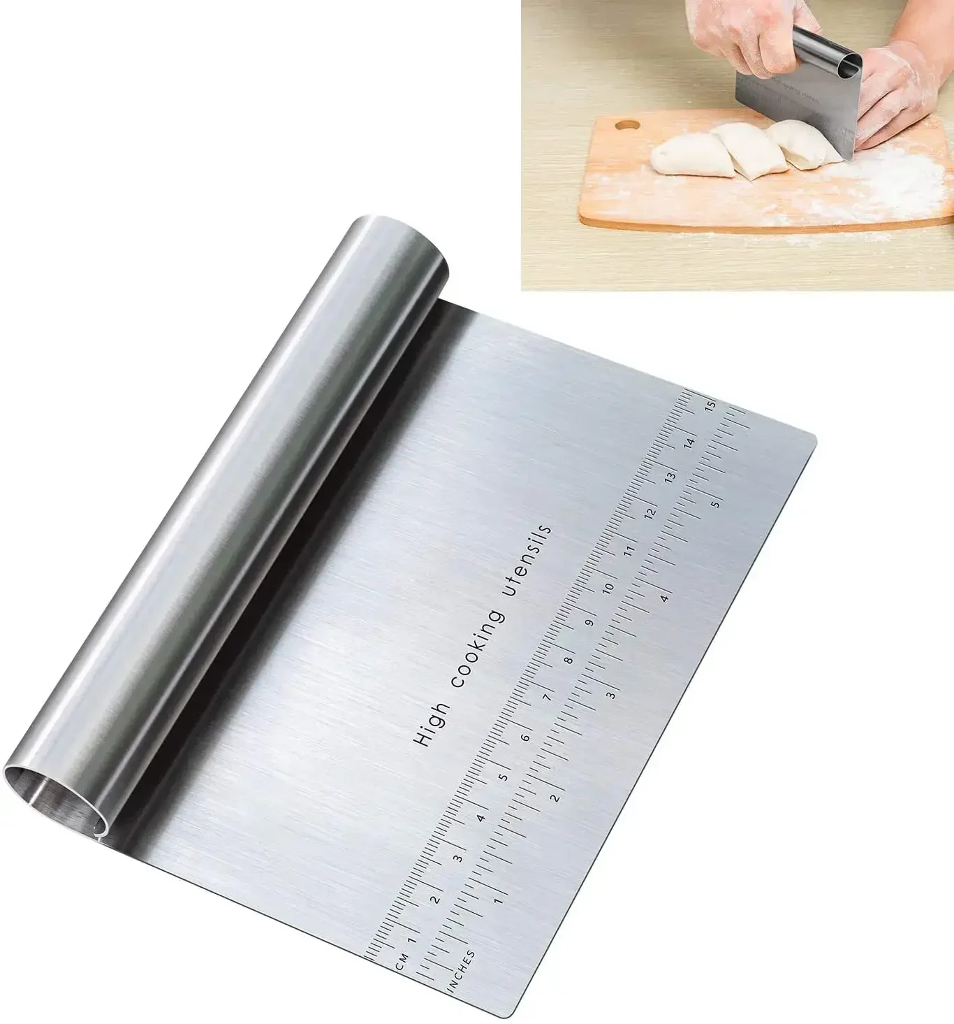 Kitchen Baking Tray Set - Stainless Steel Cake Scraper Pastry Cutters