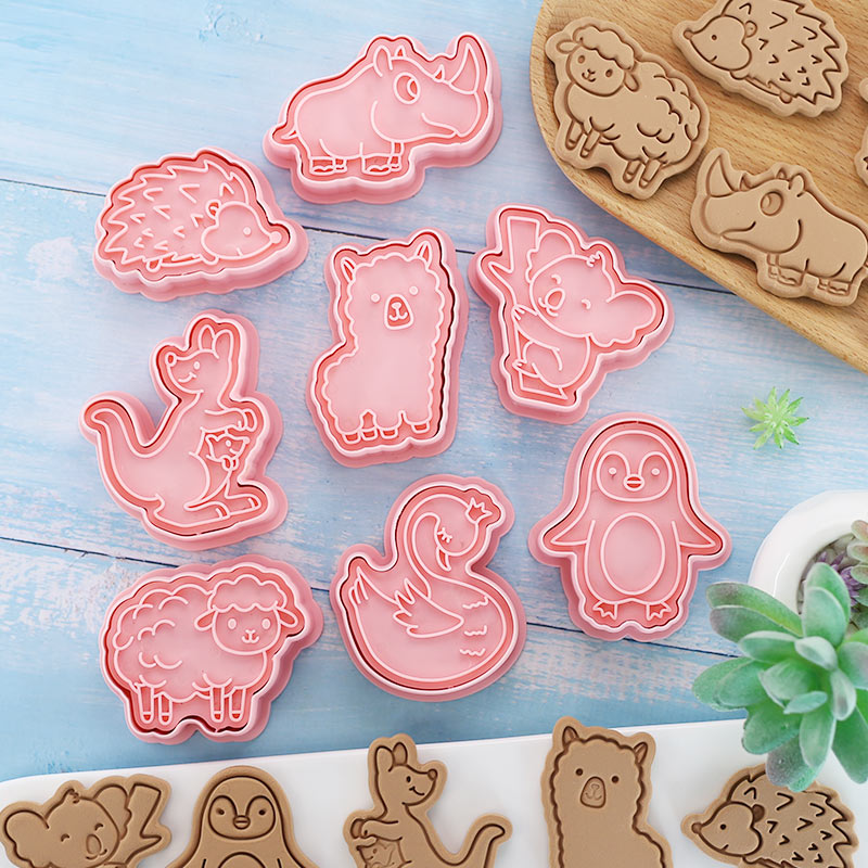 Kitchen Baking Cookies - 8 Pcs Animal Cookie Molds -