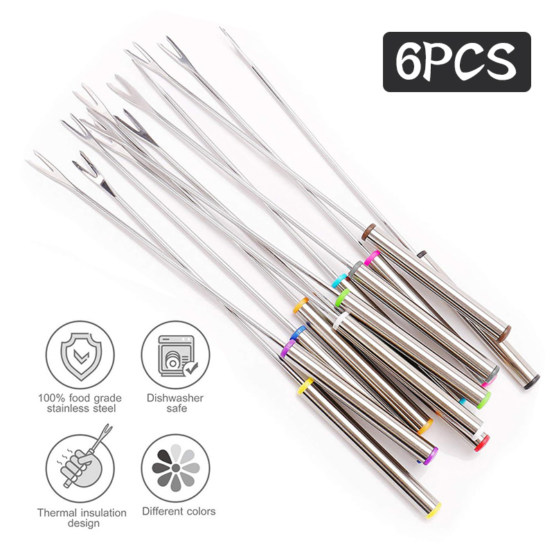 Kitchen Baking Pan Set - 6Pcs Stainless Steel Chocolate Fork Cheese