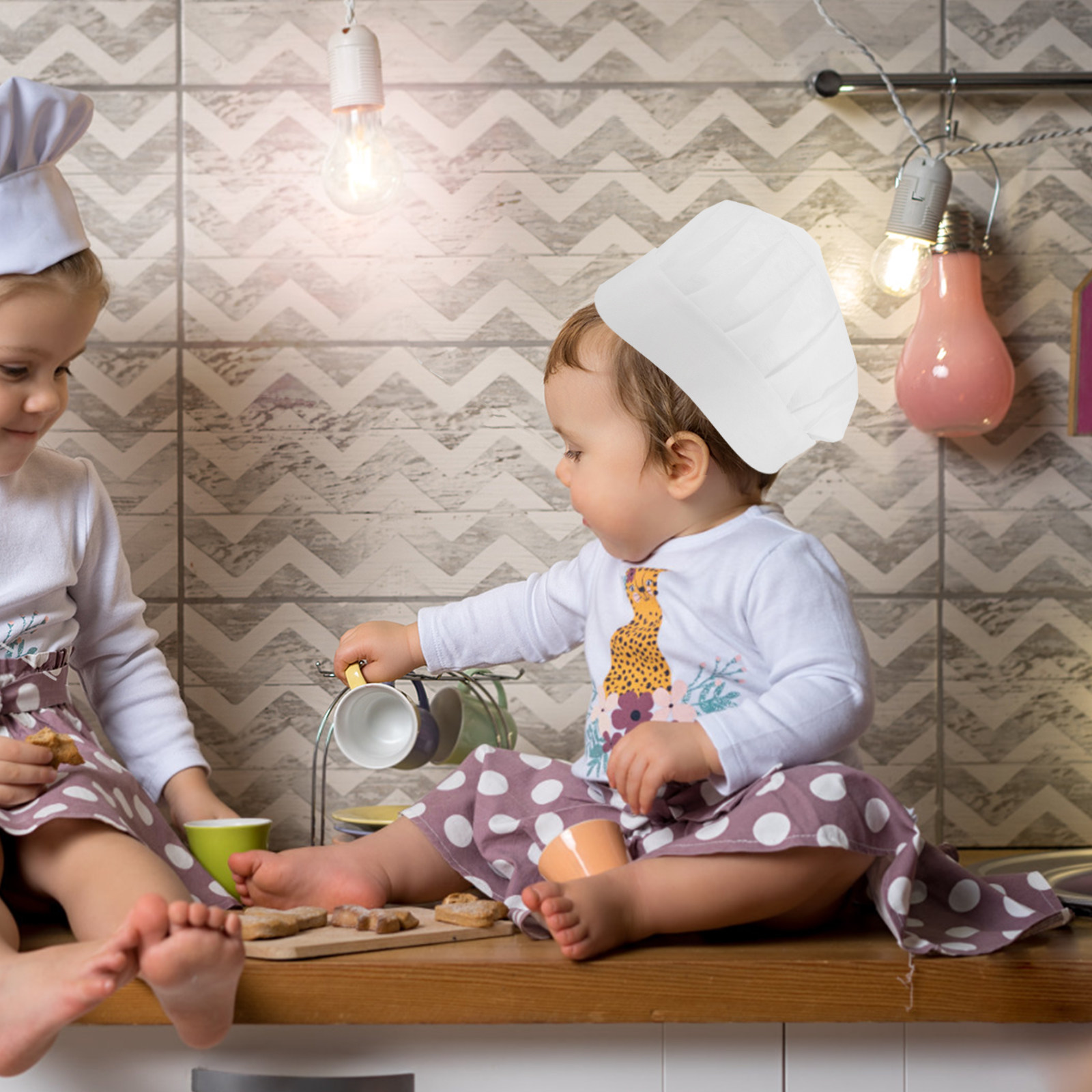 15Pcs Disposable Kids Chef Hat - Kitchen With Baking Area recension och pris