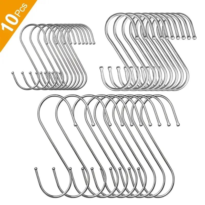 10pcs Stainless Steel S Shaped - Kitchen Jobs recension och pris