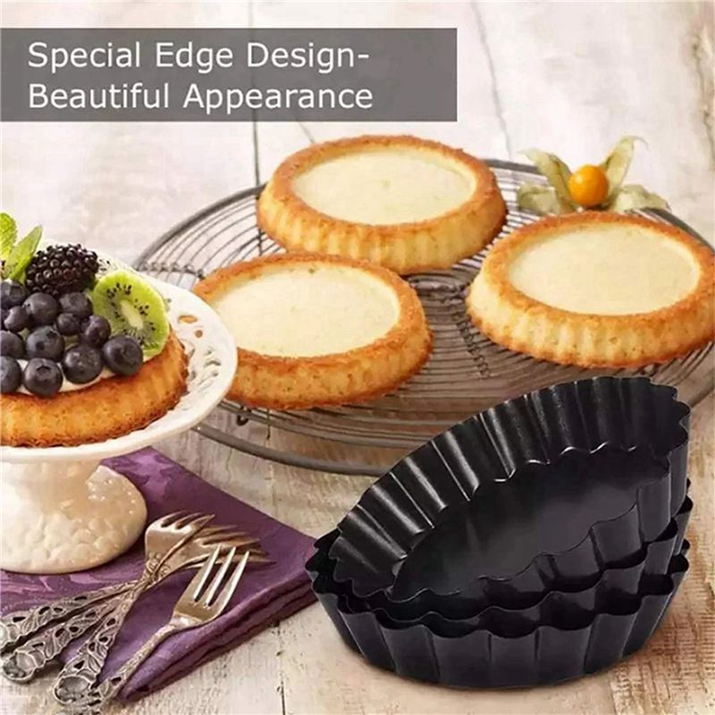 8Pcs 4In/10Cm Mini Pie Muffin  - Tart Pan Loose recension och pris