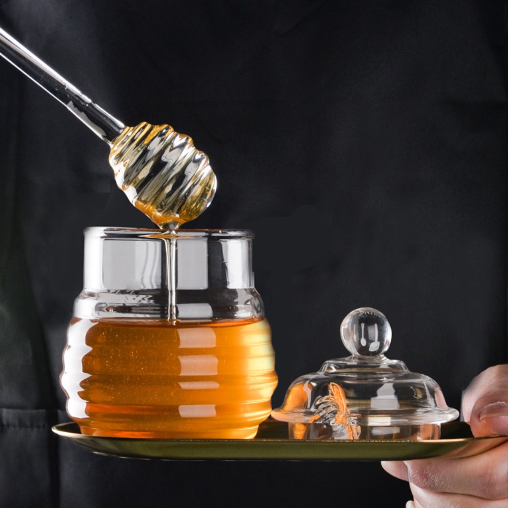 Transparent Honey Pot with Dip - Kitchen Baking Pan Set recension och pris
