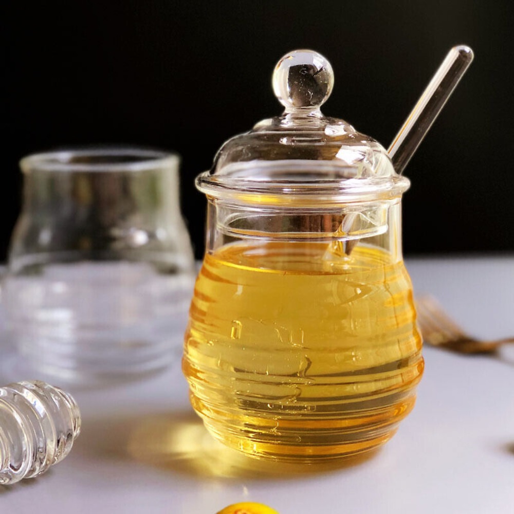 Transparent Honey Pot with Dip - Kitchen Baking Pan Set recension och pris