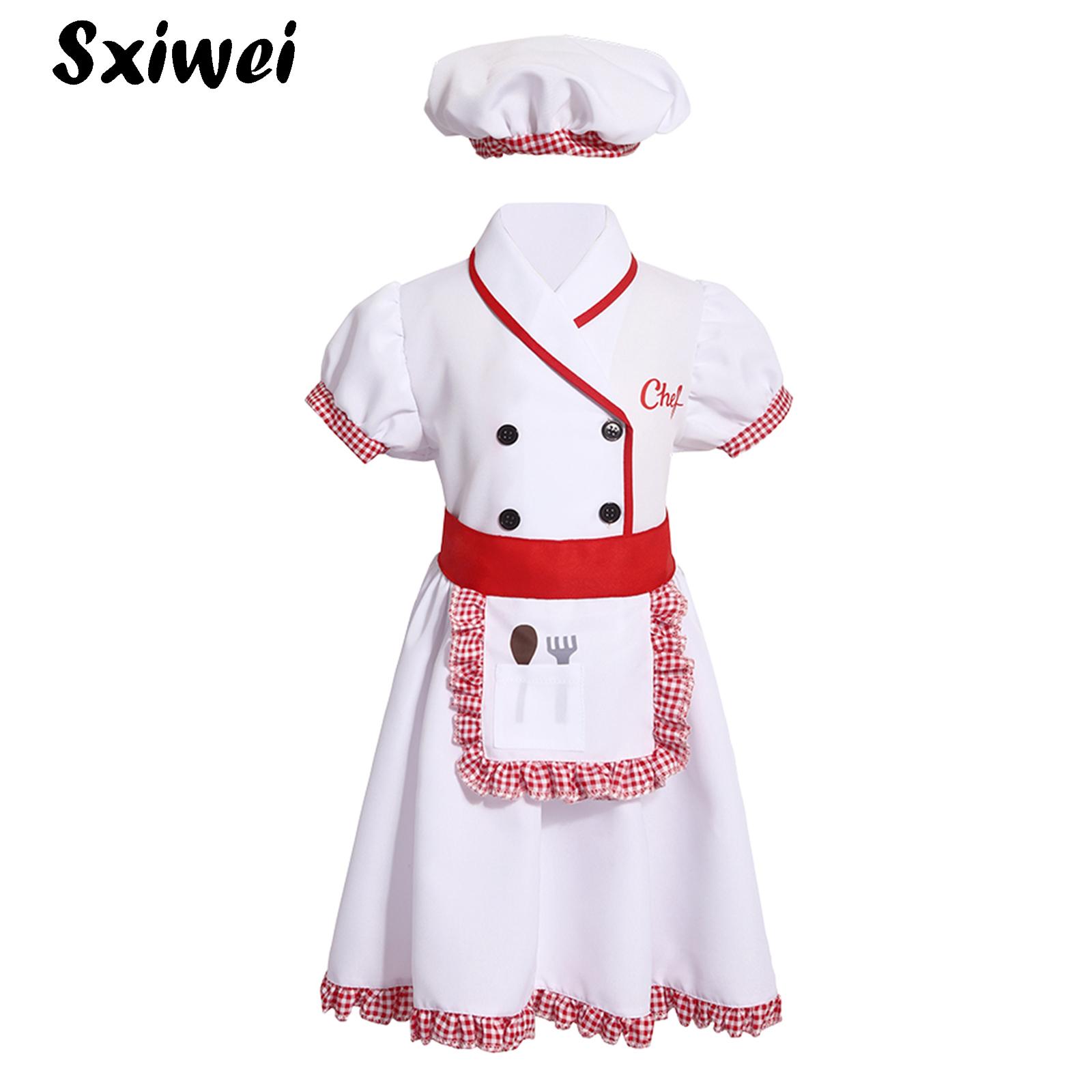 Boys Girl Chef Costume Uniform - Cooking Chef Xl recension och pris