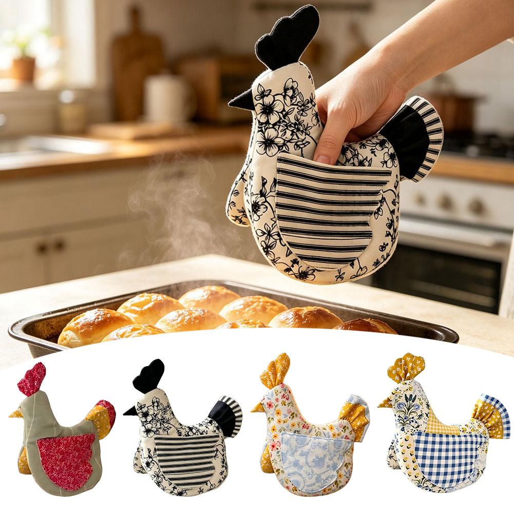 Handmade Hen Shaped Oven Mitt  - Kitchen Baking Pan Set recension och pris