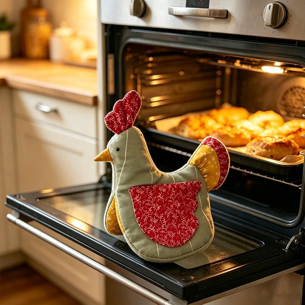 Handmade Hen Shaped Oven Mitt  - Kitchen Baking Pan Set recension och pris