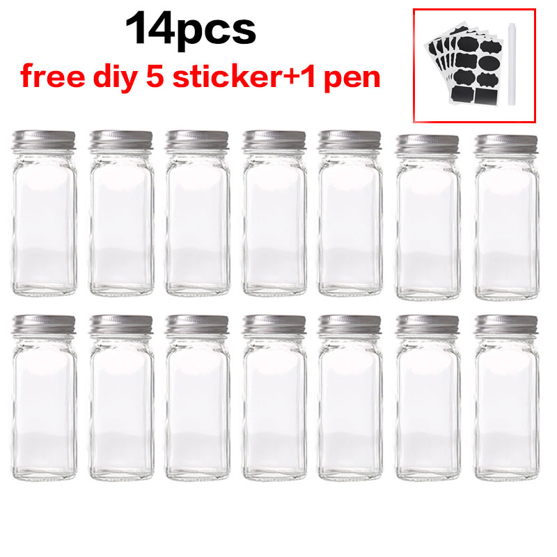Glass Spice Jars with Bamboo L - Kitchen Baking Pan Set recension och pris