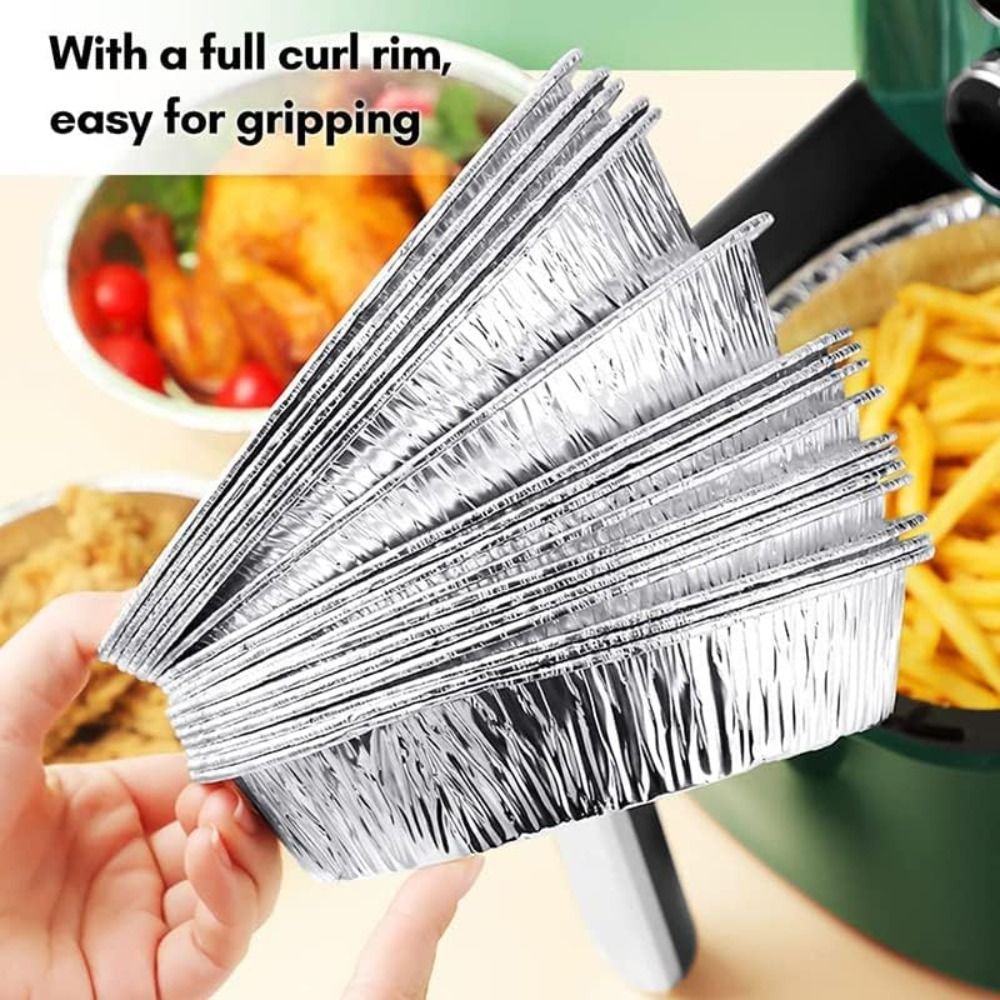 50Pcs Portable Silver Foil Tra - Kitchen Baking Tray Set recension och pris