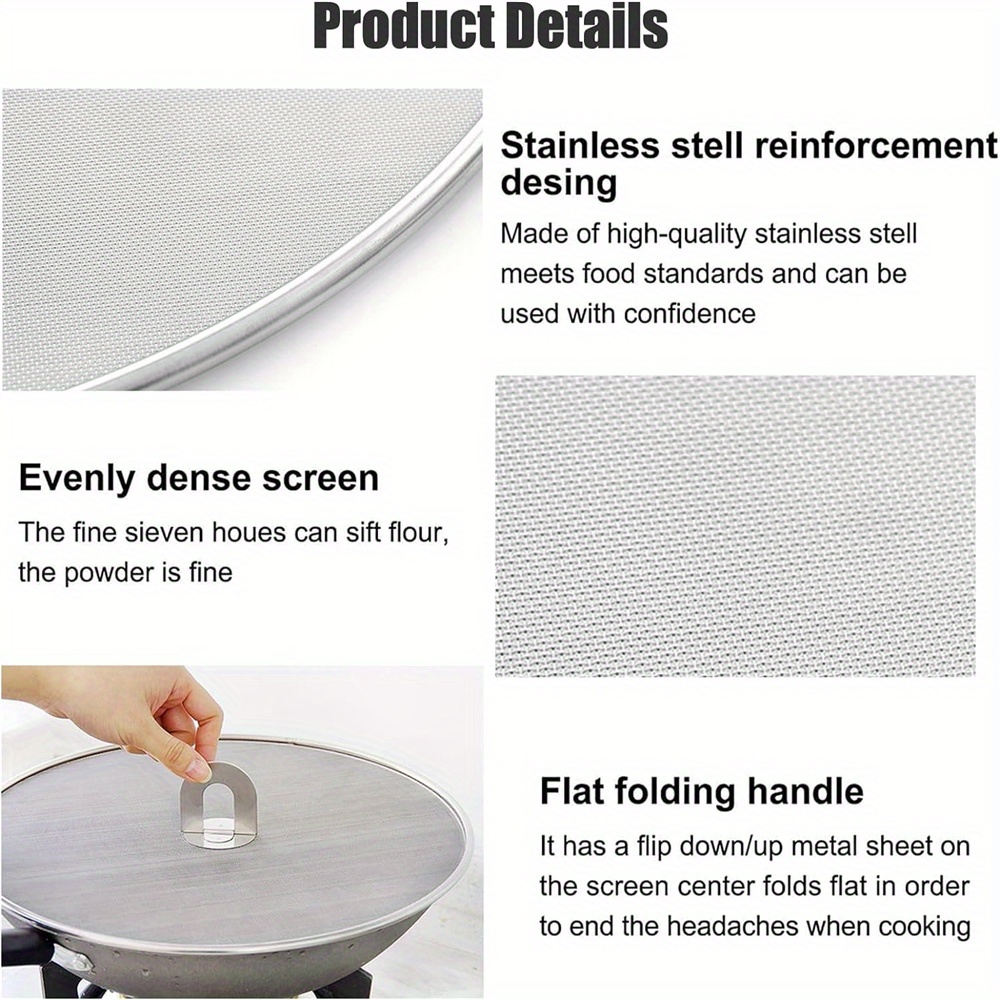 3pcs/pack Splatter Screen for  - Kitchen Baking Pan Set recension och pris
