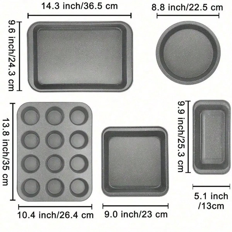 5Piece Bakeware Set, Non-Stick - Kitchen Baking Pan Set recension och pris