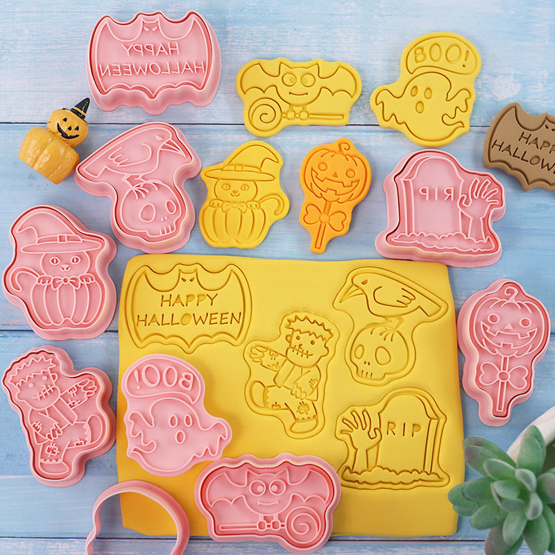 Halloween Cookie Stamp Cutters - Kitchen Baking Cookies recension och pris