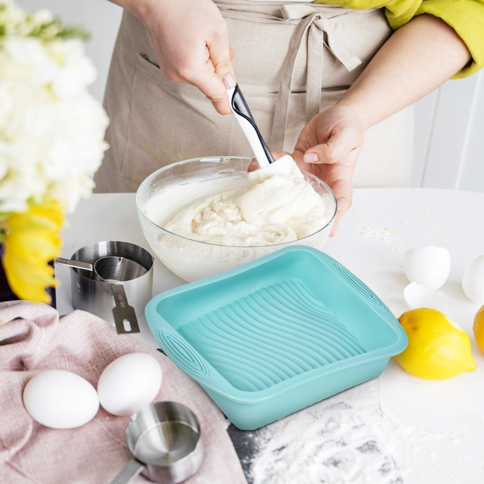 Silicone Baking Tin Square Cak - Kitchen Baking Trays recension och pris