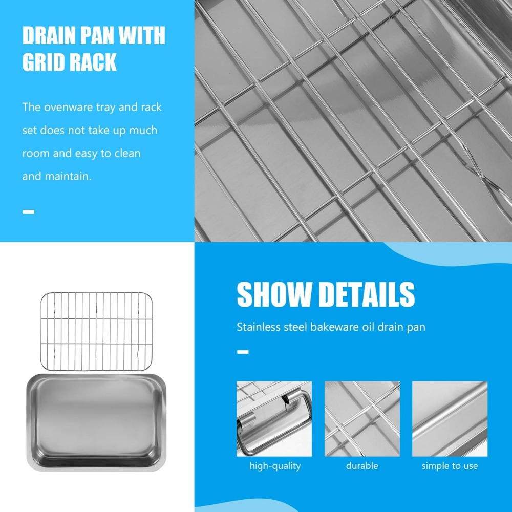 1 Set Stainless Steel Roasting - Kitchen Baking Tray Set recension och pris
